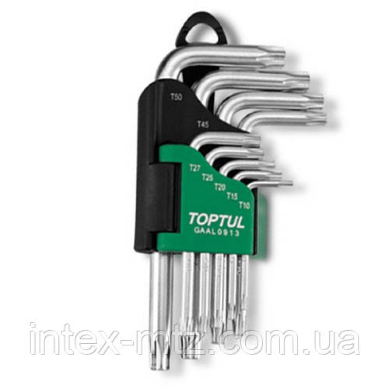 Набір Г-обр. ключів TORX T10-T50 9ед. TOPTUL GAAL0913