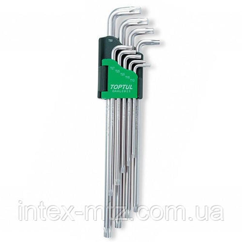 Набір Г-обр. ключів TORX T10-T50 9ед. Супердовгих TOPTUL GAAL0923