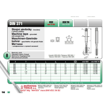 Мітчик машинно-ручної М 6х1,0 6H HSSE TIN (Bucovice tools, Чехія) 175 060