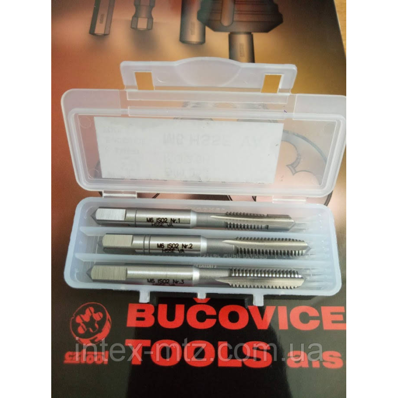 Метчик ручной М6х1,0 6H HSSE INOX DIN 352(комплект 3 шт) Bucovice tools XXX 060