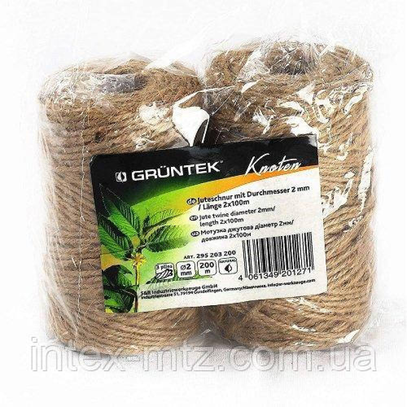 Шпагат джутовий Gruntek Jute twine 2 мм*100м (2 шт.)