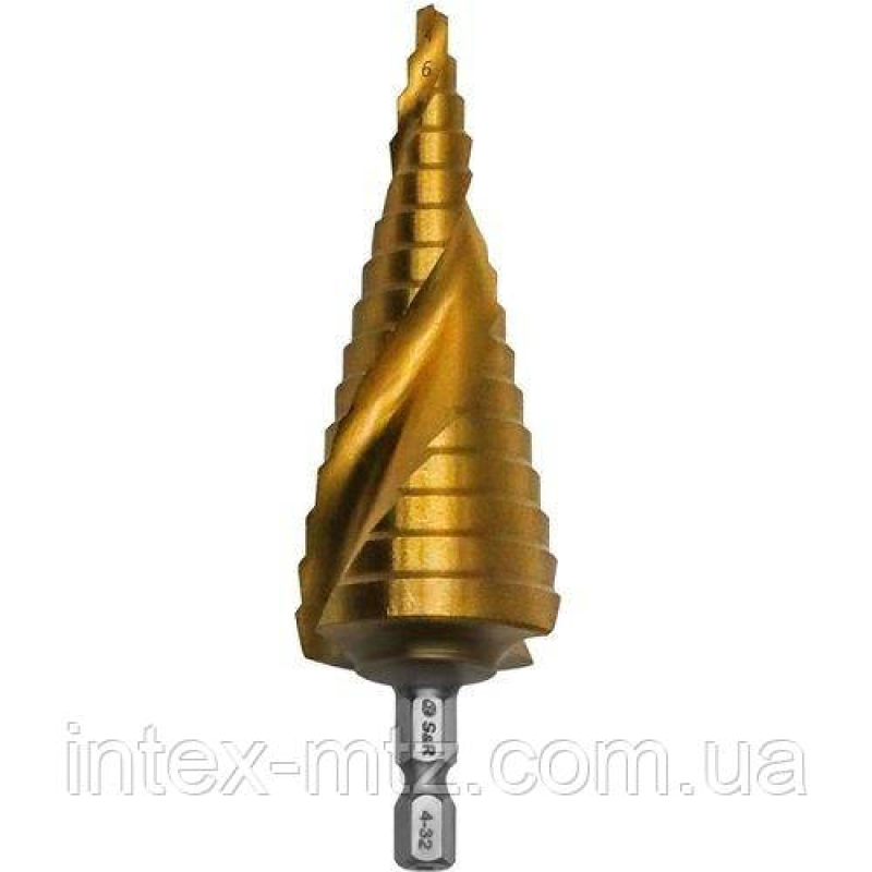Свердло ступінчасте S&R HSS-TiN 4-32 мм