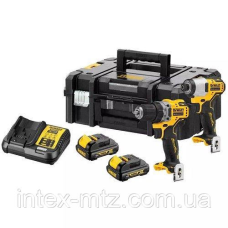 Набір з двох шуруповертів DeWALT DCK2110L2T безщіткові, акумуляторні 12 В