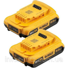 Набір акумуляторних батарей DeWALT DCB183D2 18В 2А/год 2 шт.