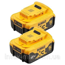 Набір акумуляторних батарей DeWALT DCB184P2 18В 5А/год 2 шт.