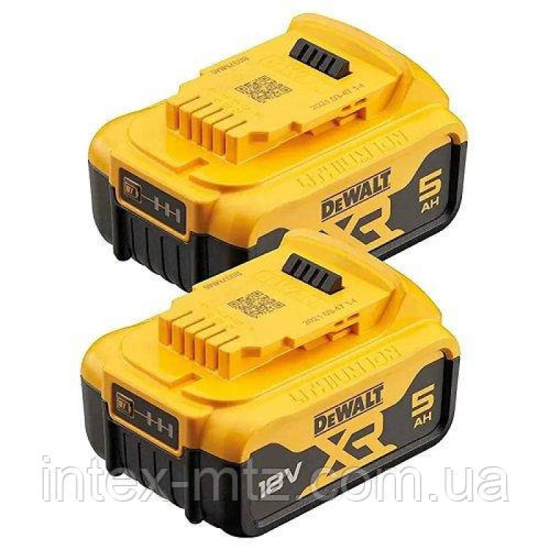 Набір акумуляторних батарей DeWALT DCB184P2 18В 5А/год 2 шт.