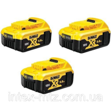 Набір акумуляторних батарей DeWALT DCB184P3 18В 5А/год 3 шт.