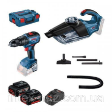 Набір інструментів BOSCH GSB 18V-50 2x5Ah+GAS18V