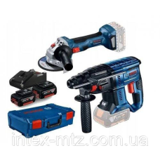 Комплект акумуляторного інструменту BOSCH GBH+GWS 180-LI+2x4,0 A*г+Box